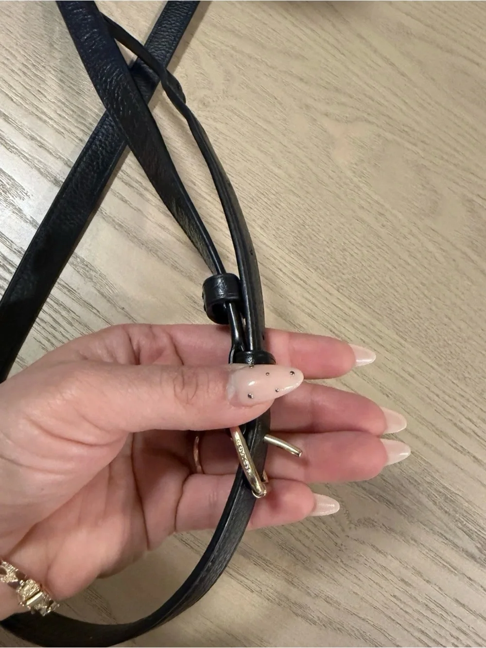 Coach Black Leather Top-Handle Crossbody Bag with Gold Turn-Lock